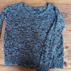 American Eagle Outfitters Marled Knit Sweater Blue Gold Sparkles Size Medium